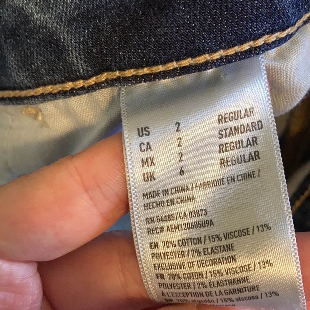 American Eagle Outfitters (AEO) Super Stretch Jegging Size 2 Regular Medium Wash - Picture 5 of 7